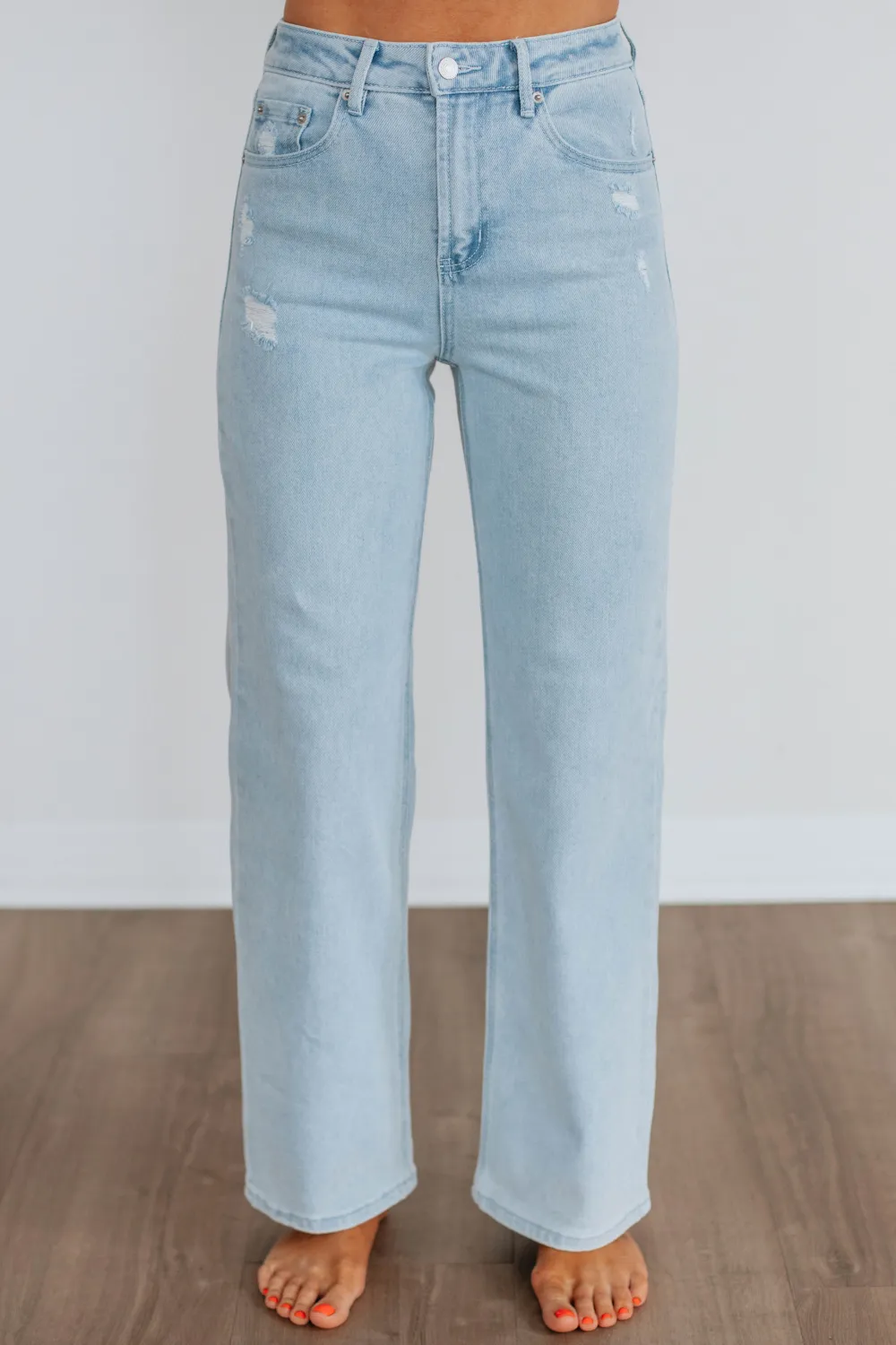 Stretch Ultra High Rise Straight Jeans