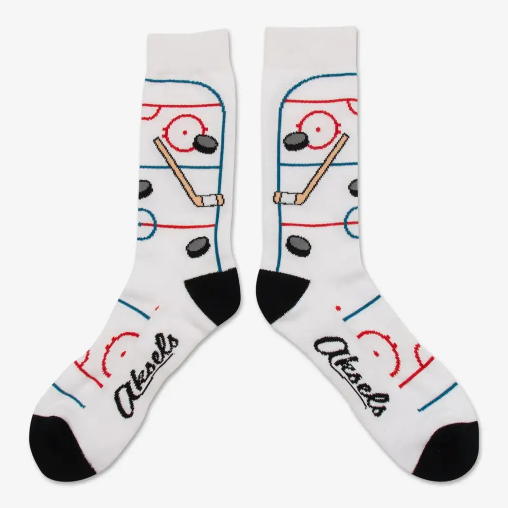 Hockey White Crew Socks
