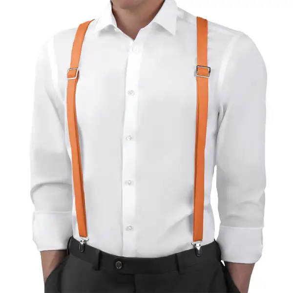 Bold Subtle Solid Tone Suspenders