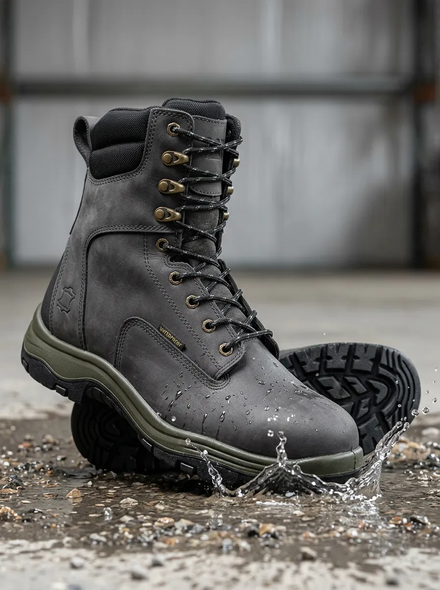 Modern Outdoor Detail Men' Waterproof Work Boots