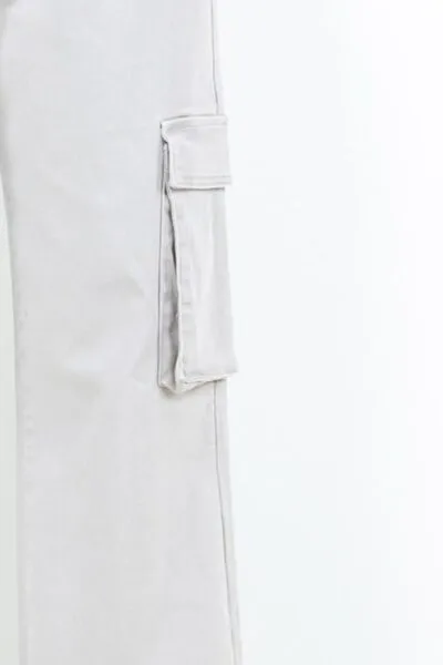 Bazi Drawstring Wide Leg Cargo Plus Pants