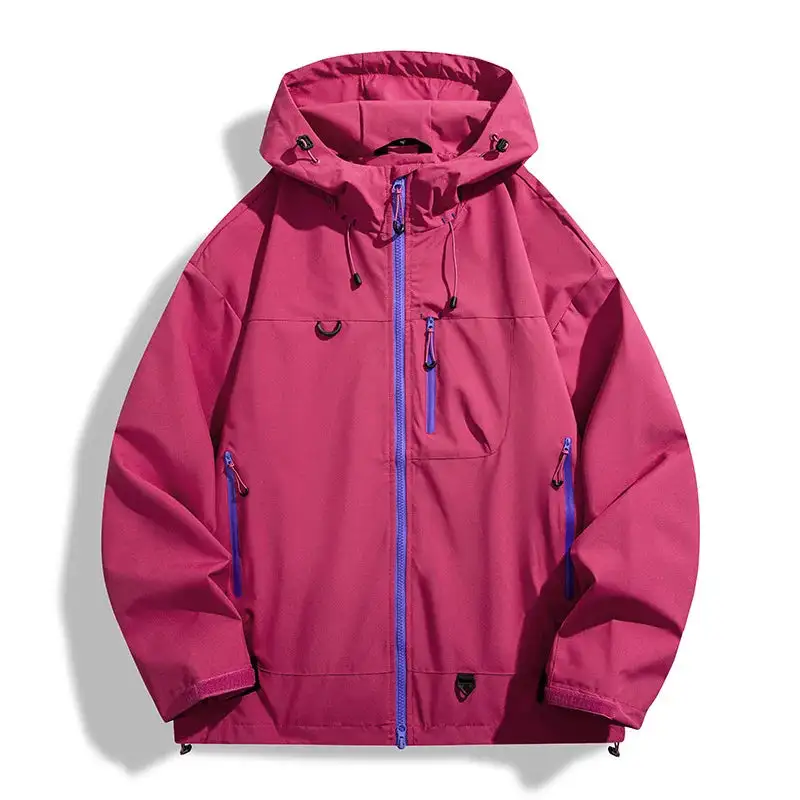 Hooded Zip Front Hiking Jacket