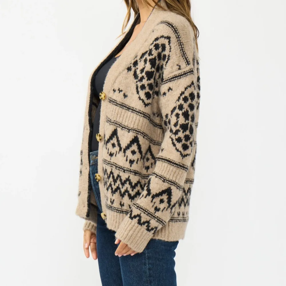 Tribal Midi Cardigan