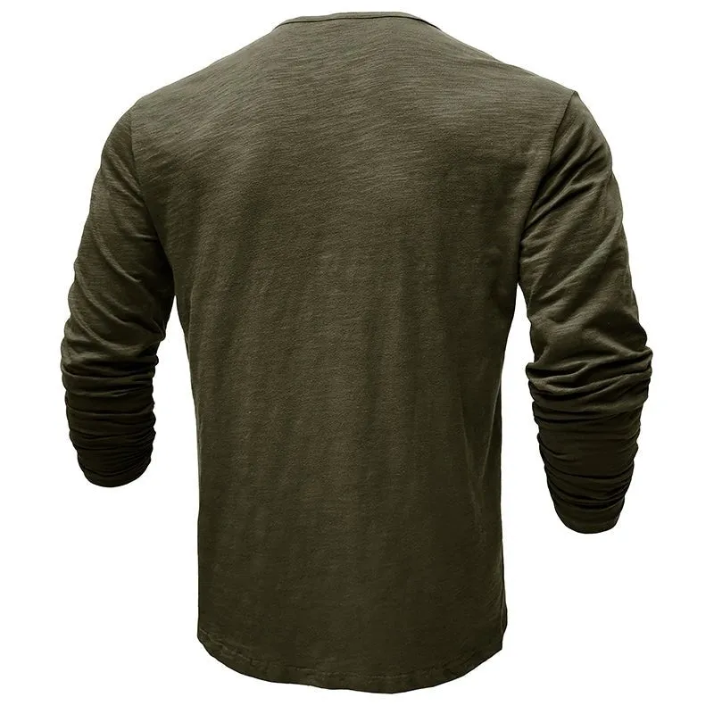 Long-Sleeve Henley Shirt