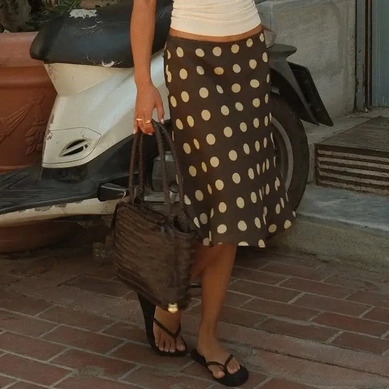Midi Polka-Dot Skirt