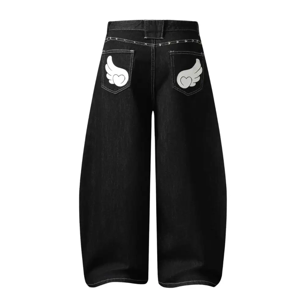 High Rise Patchwork Denim Jeans