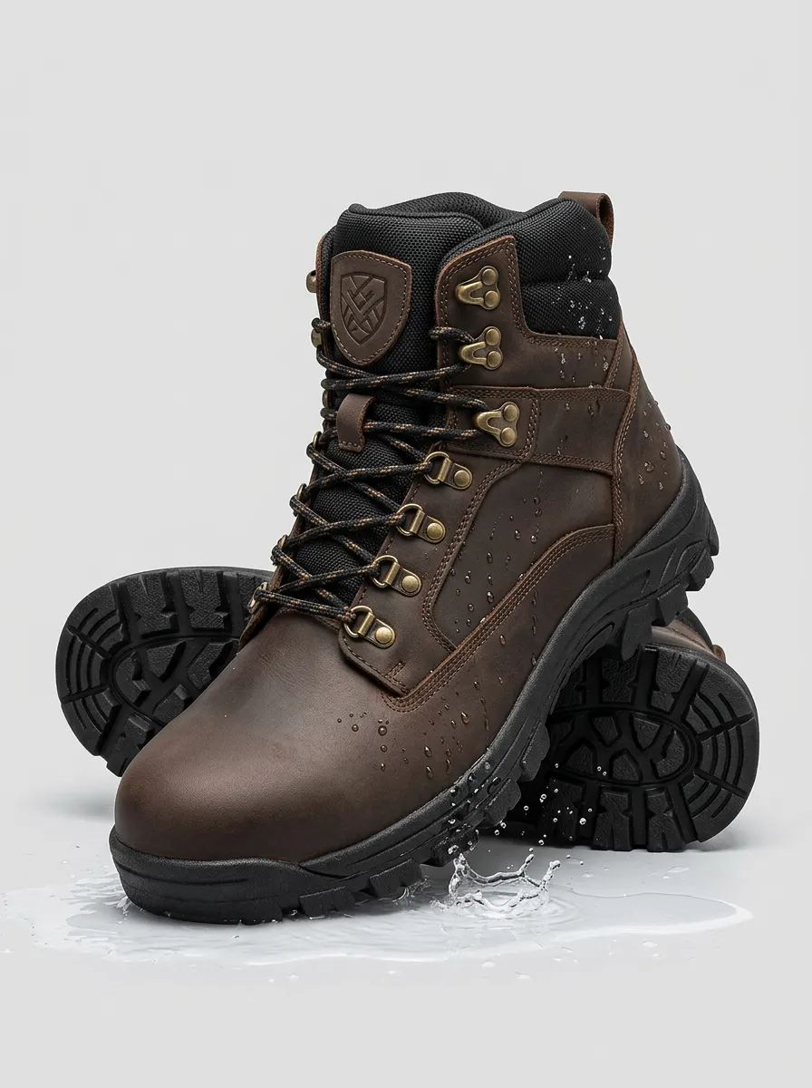 Distinctive Hiking Utility Look Men' Waterproof Work Boots