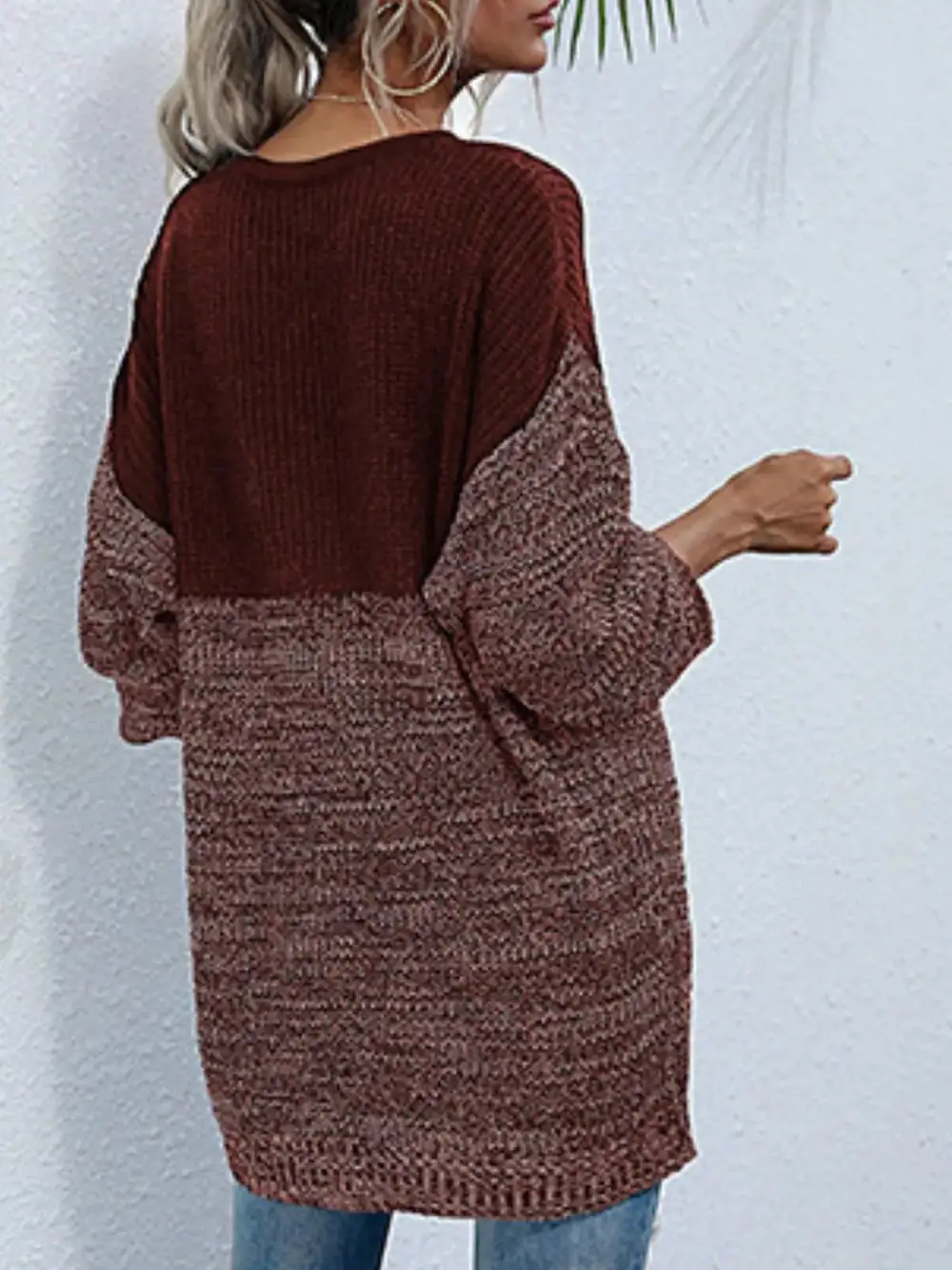 Color Block Oversized Sweater