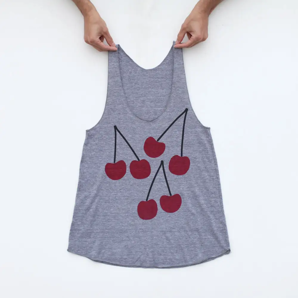 Cherry Graphic Racerback Tank Top