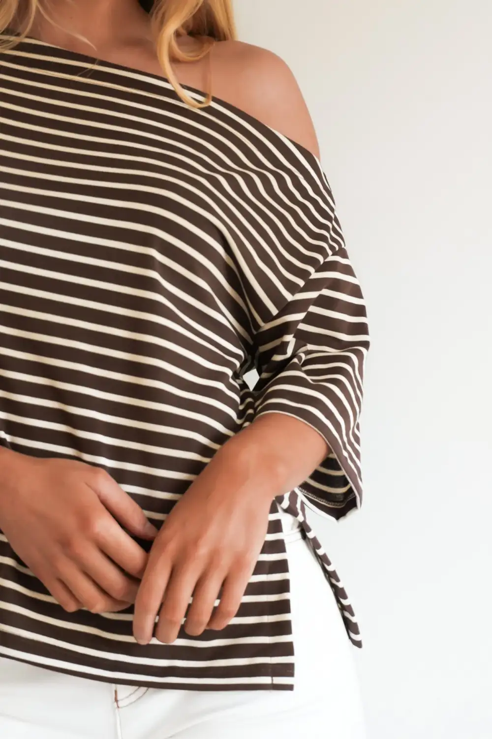 Striped Relaxed Fit Statement Casual Tee