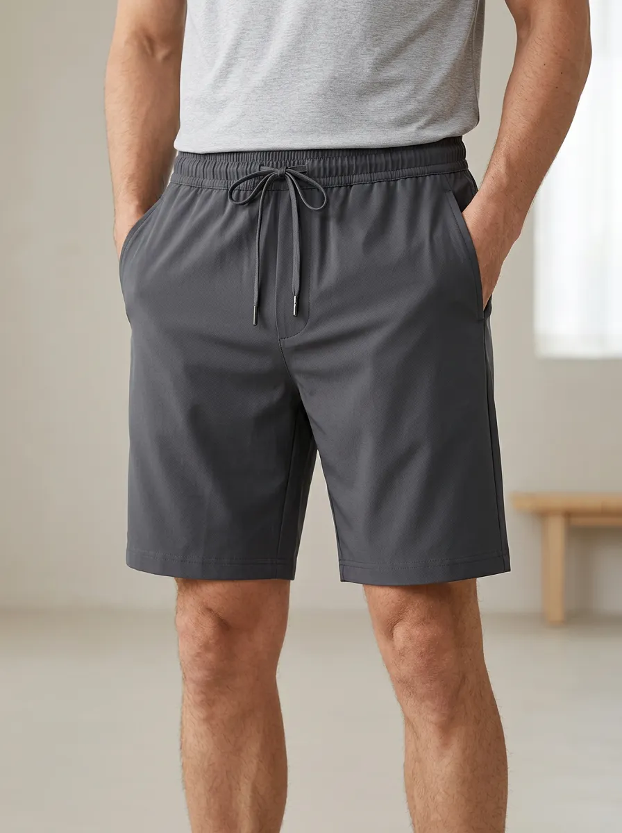 Simple Ice-Silk Casual Stretch Shorts