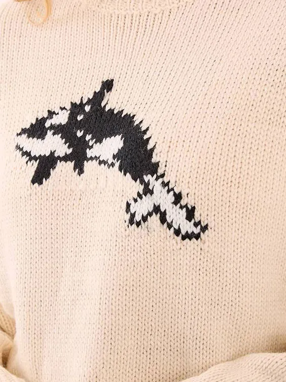 Women's Fun Animal-Patterned Knit Sweater
