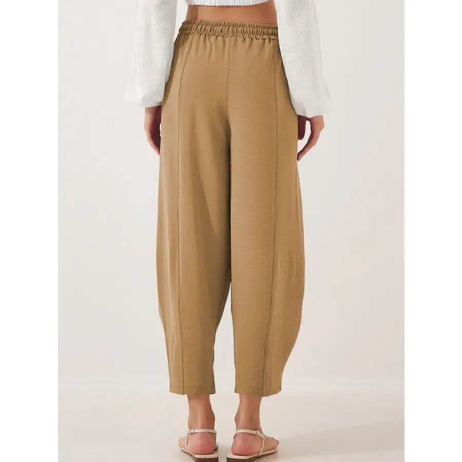 Full Size Drawstring Cropped Jogger Pants Plus Size