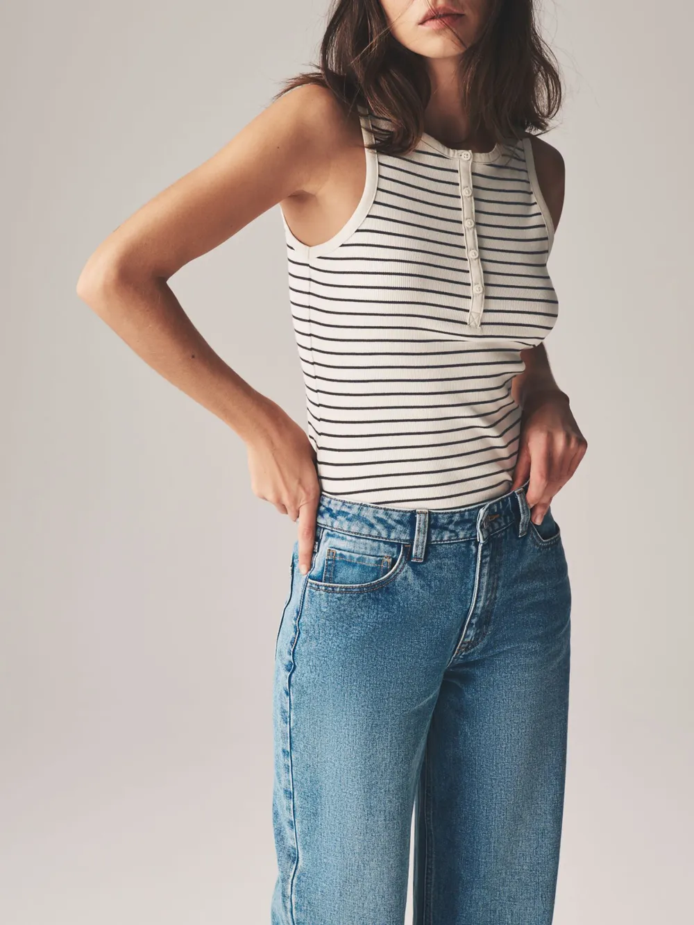 Stripe Ribbed Tank Top