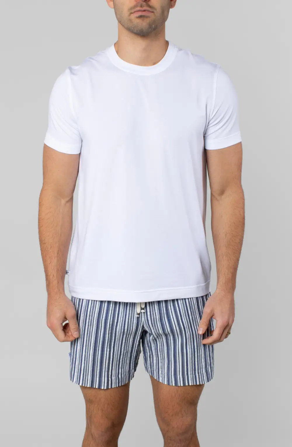 Men's Striped Modal Blend Drawcord Shorts