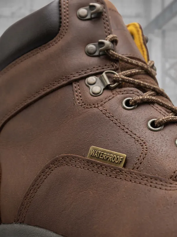 Men's Outdoor Construction Brown Waterproof Work Boots