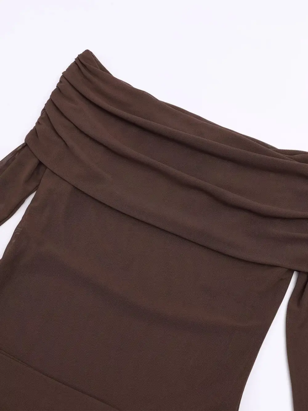 Wearable Cut Ruched Long Sleeve Maxi Dress