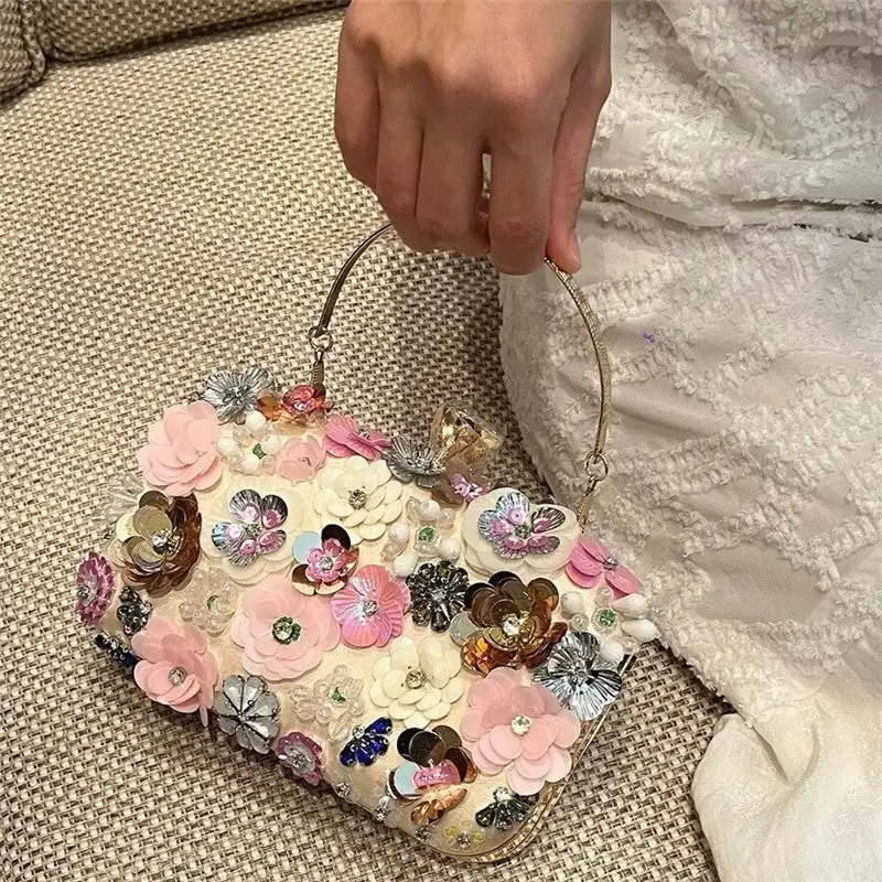 Flower Diamond Evening Clutch