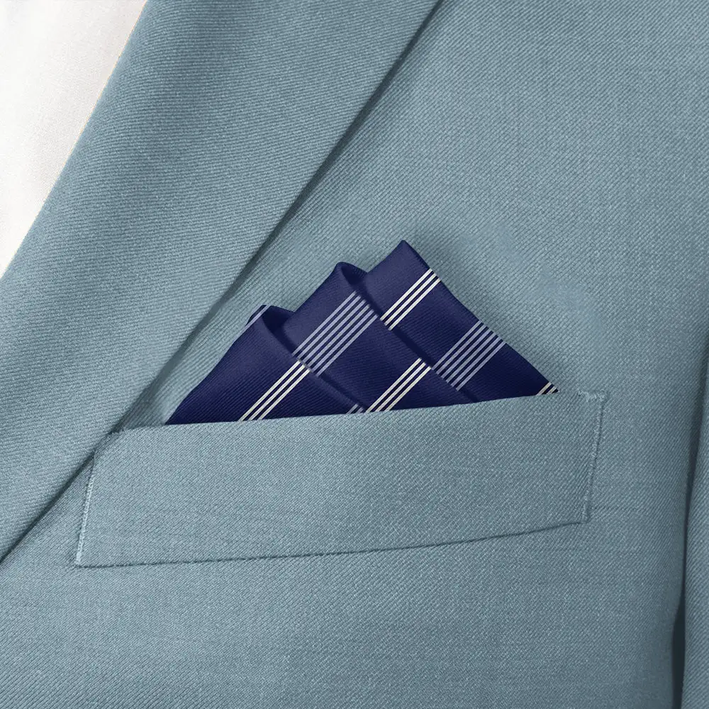 Refined Timeless Striped Pocket Square
