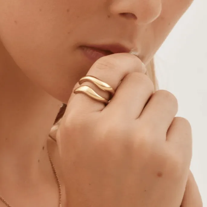 Bold Fluid Ring Set