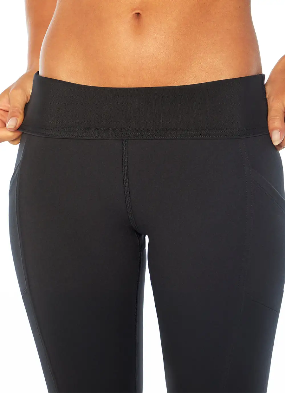 Mesh Waist Longline Yoga Shorts