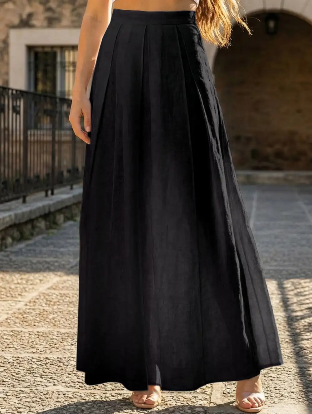 Linen Blend Mermaid Skirt
