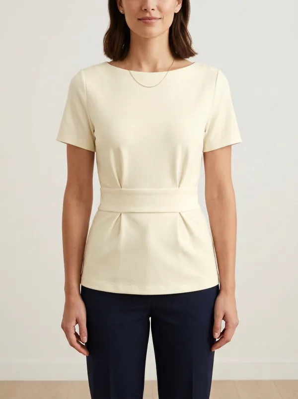 Peplum Pleated Peplum Top