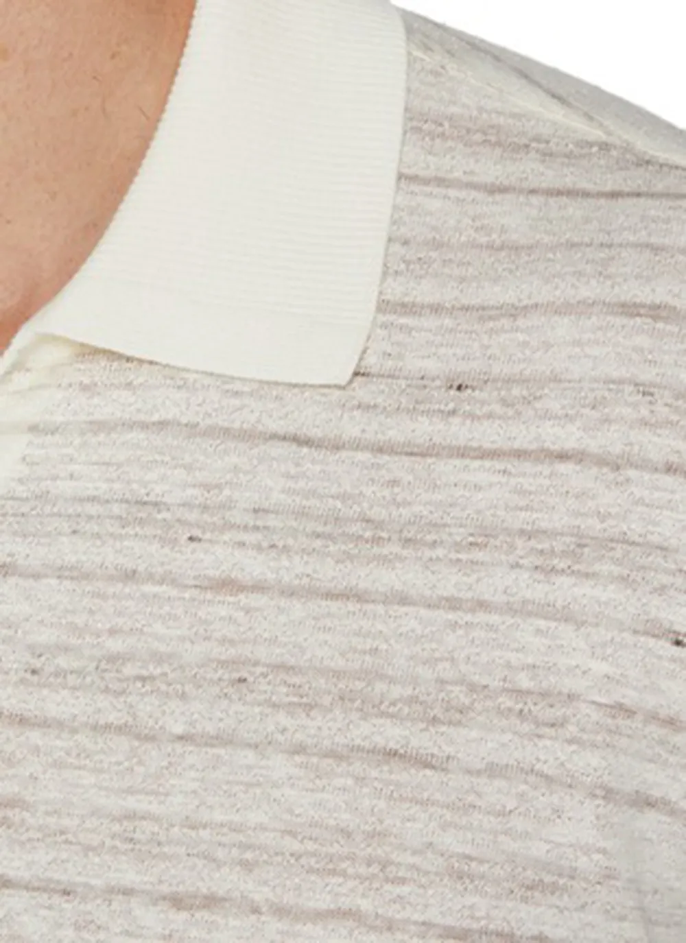 Soft And Comfortable Silk Striped Polo Shirt