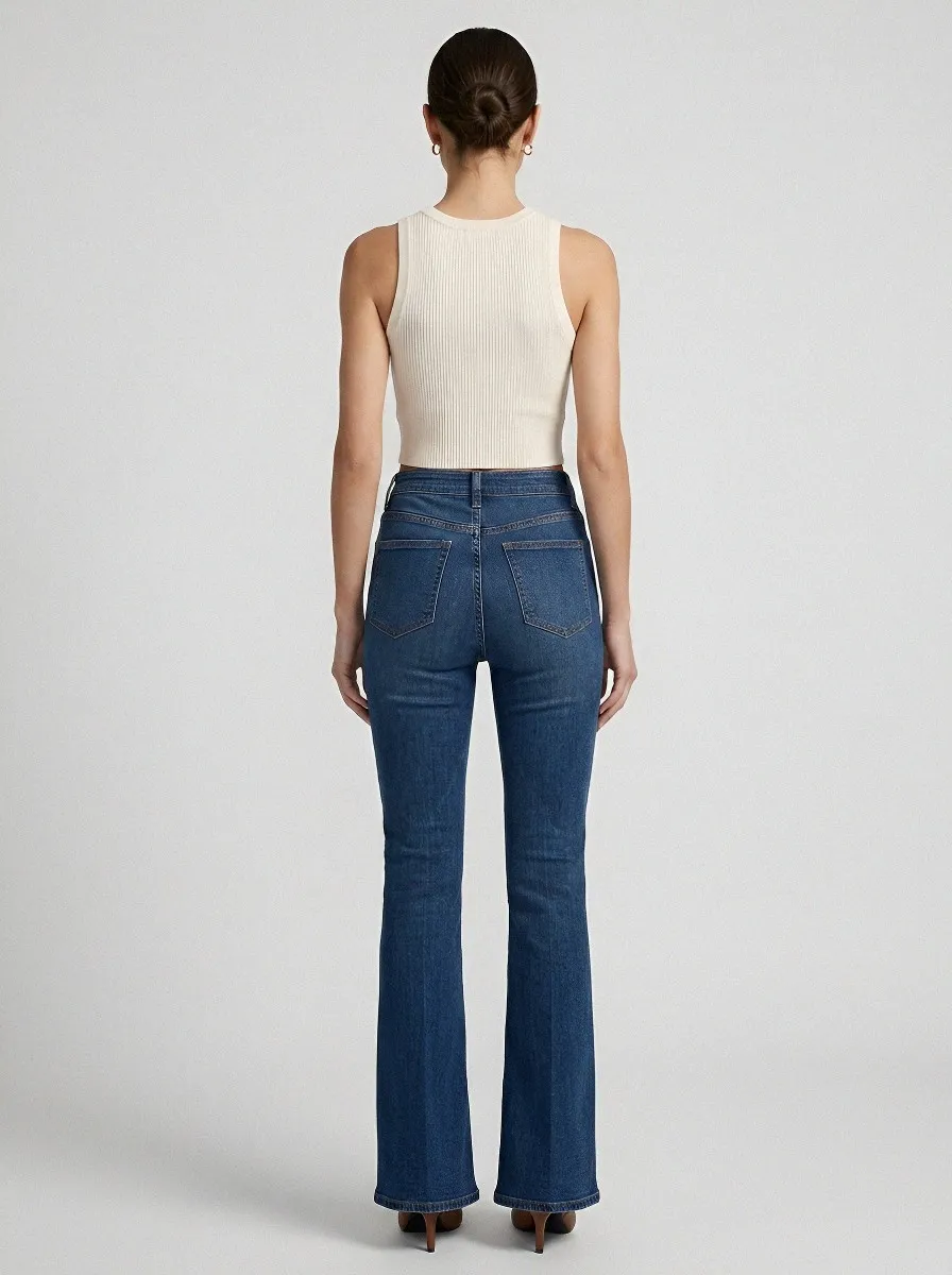 Heritage High-Waist Women's High-Waist Stretch Flare Jeans