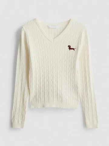 7-15yrs | Cable Knit V-Neck Jumper