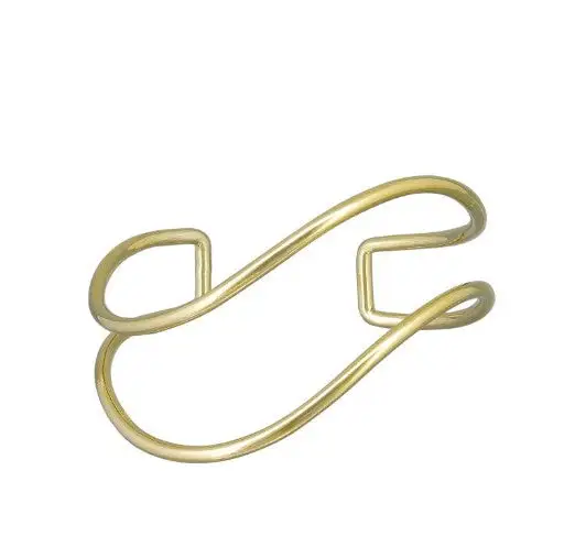 Double Curve Recycled Brass Cuff