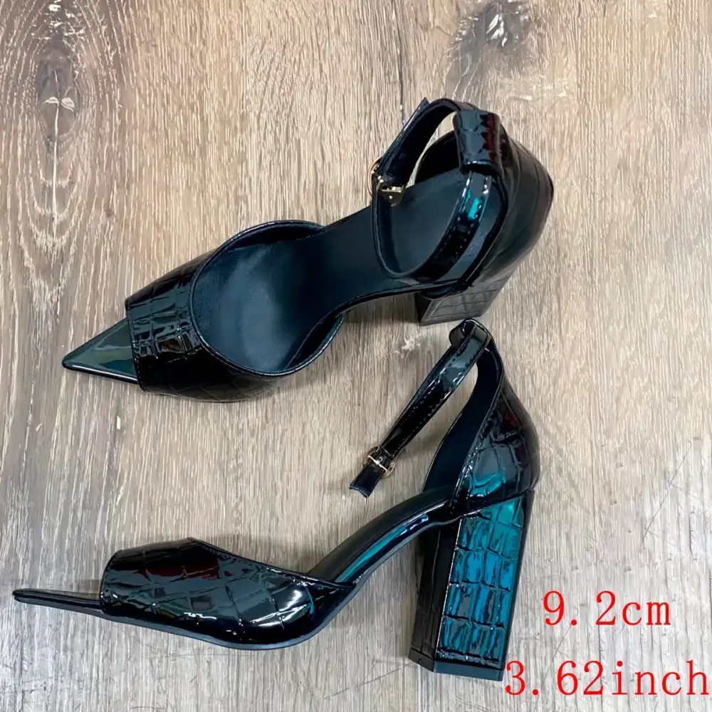Peep Toe Block Heel Sandals