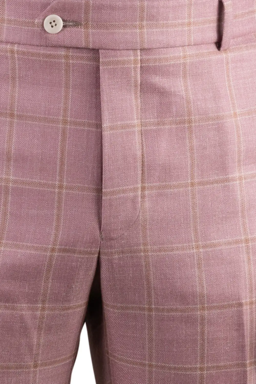 Refined Linen Flat Front Regular Rise Traditional Fit Trousers