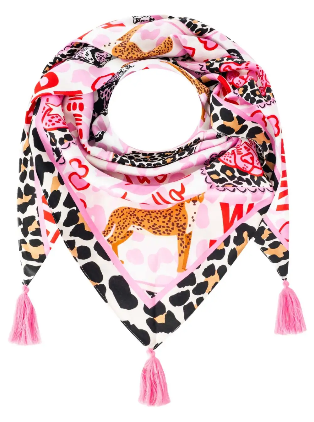 Textured Heart Pattern Fashion Scarf