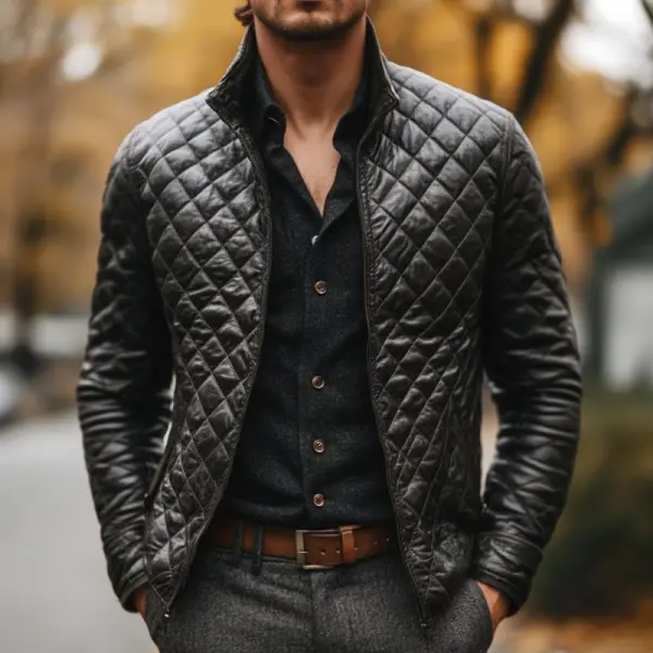 Buttoned Chore Quilted Jacket