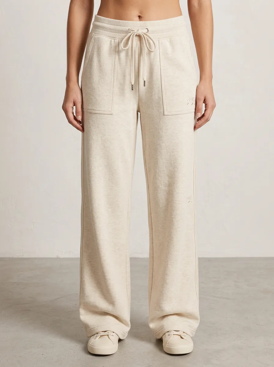 Women's Drawstring Embroidered Sport Pants