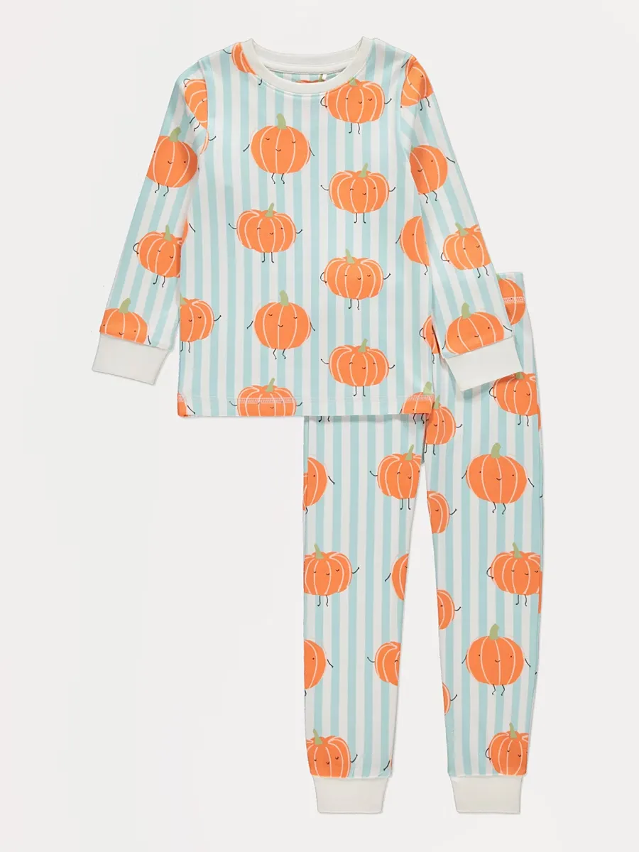 Blue Striped Pumpkin Pyjamas