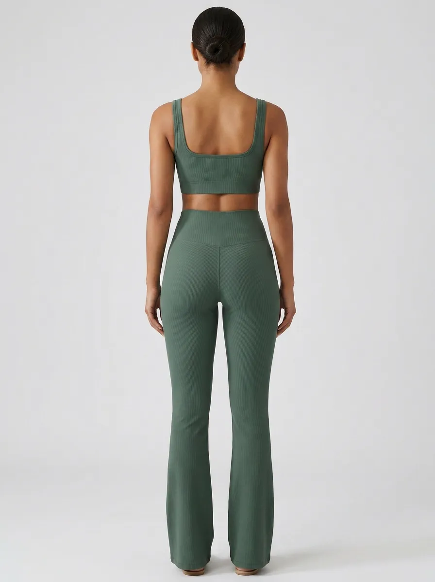 Tank-Top Women's Tank Top Flare Pants Active Set