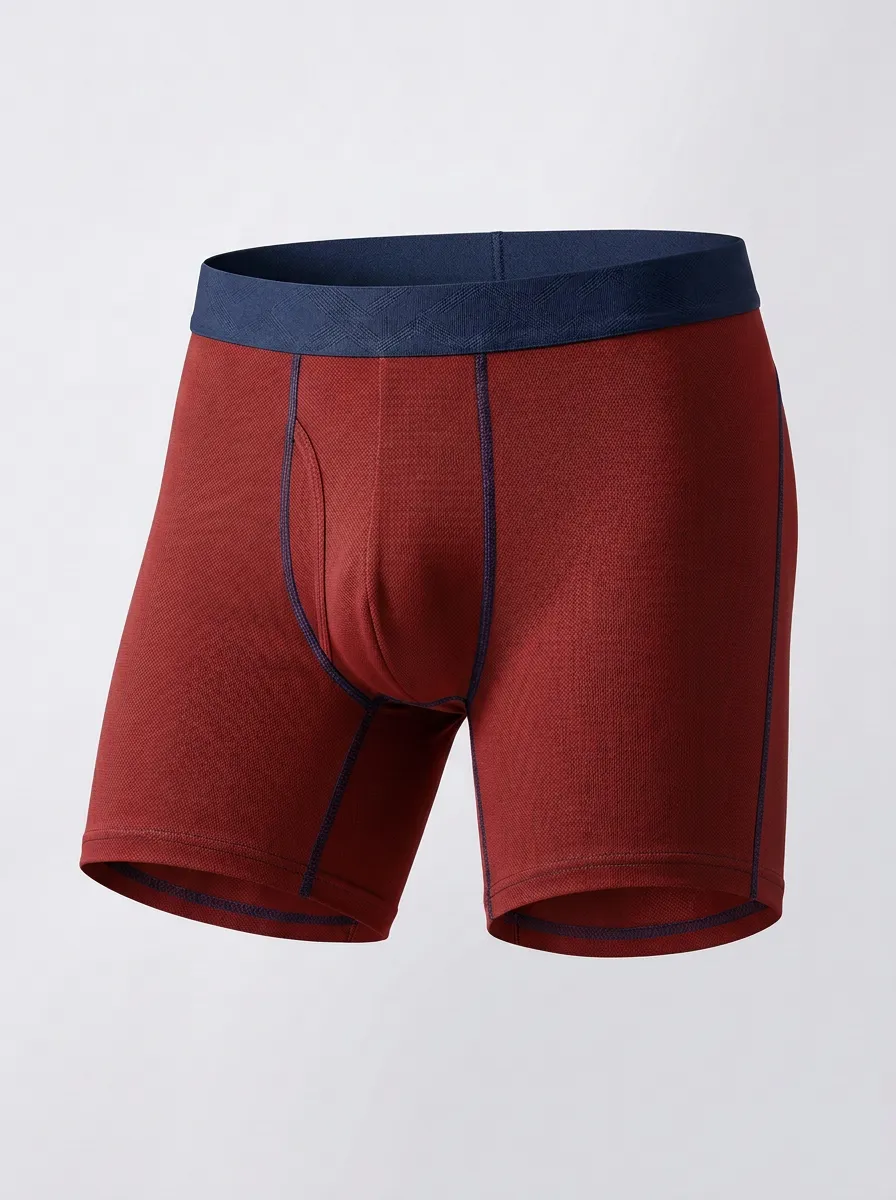 Men's Charcoal Grey Contrast-Stitch Boxer Briefs