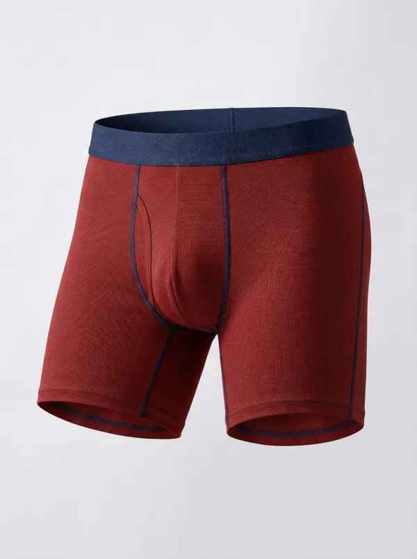 Men's Charcoal Grey Contrast-Stitch Boxer Briefs