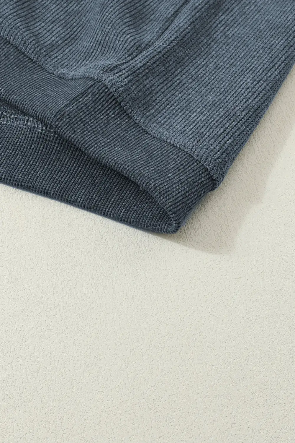 Laid Back Ribbed Crewneck Sweatshirt