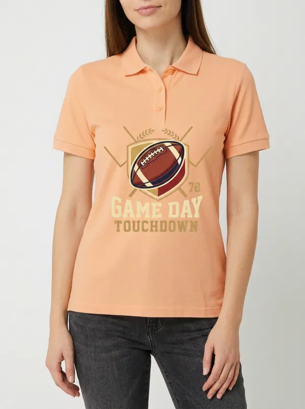 Casual Polo With Football Aesthetic