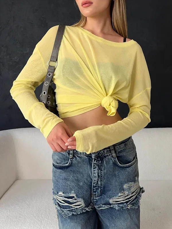 Long Sleeve Easy Fit Round Neck T-Shirt