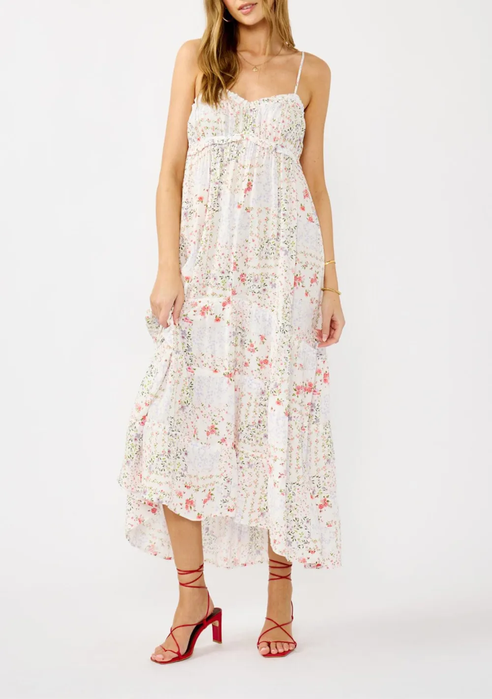 Floral Spaghetti Strap Maxi Dress