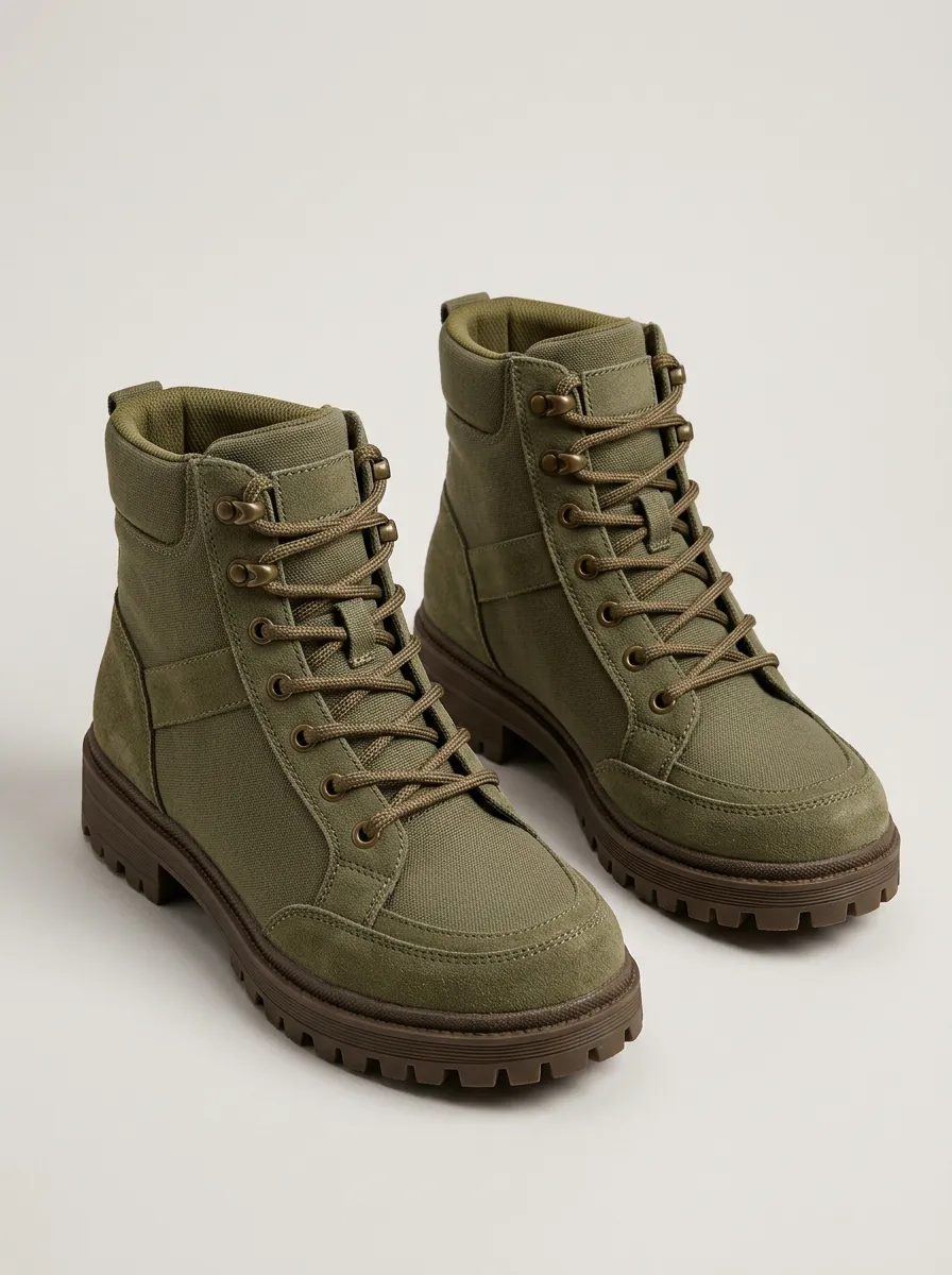 Ridge Profile Canvas Hiking Boots