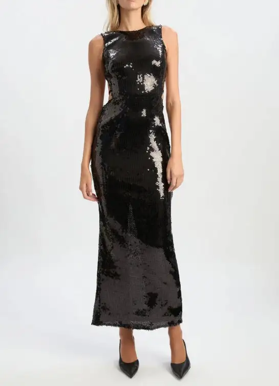 Sequin Maxi Easy Fit Dress