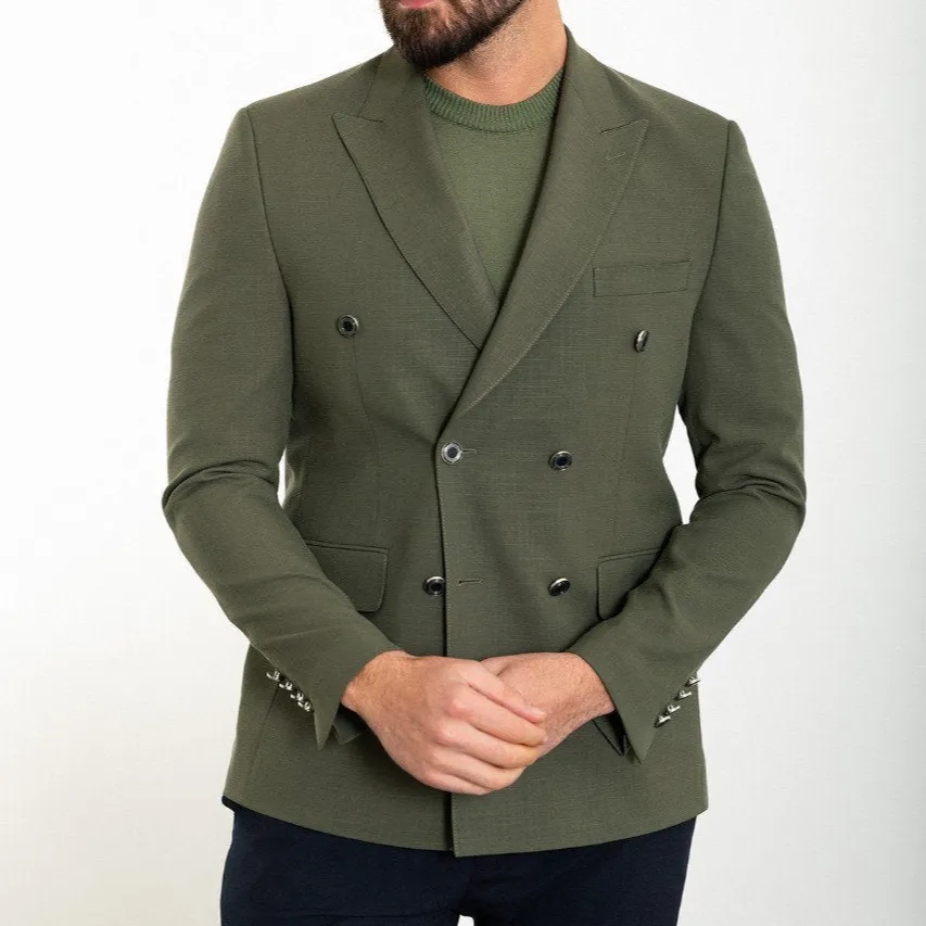 Streamlined Slim Fit Double Breasted Blazer