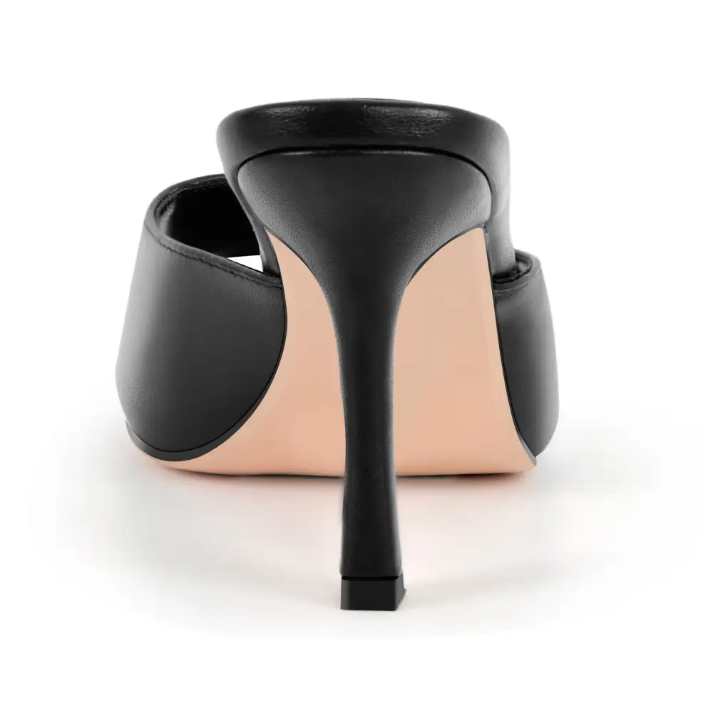Square Toe Stiletto Mule Sandals