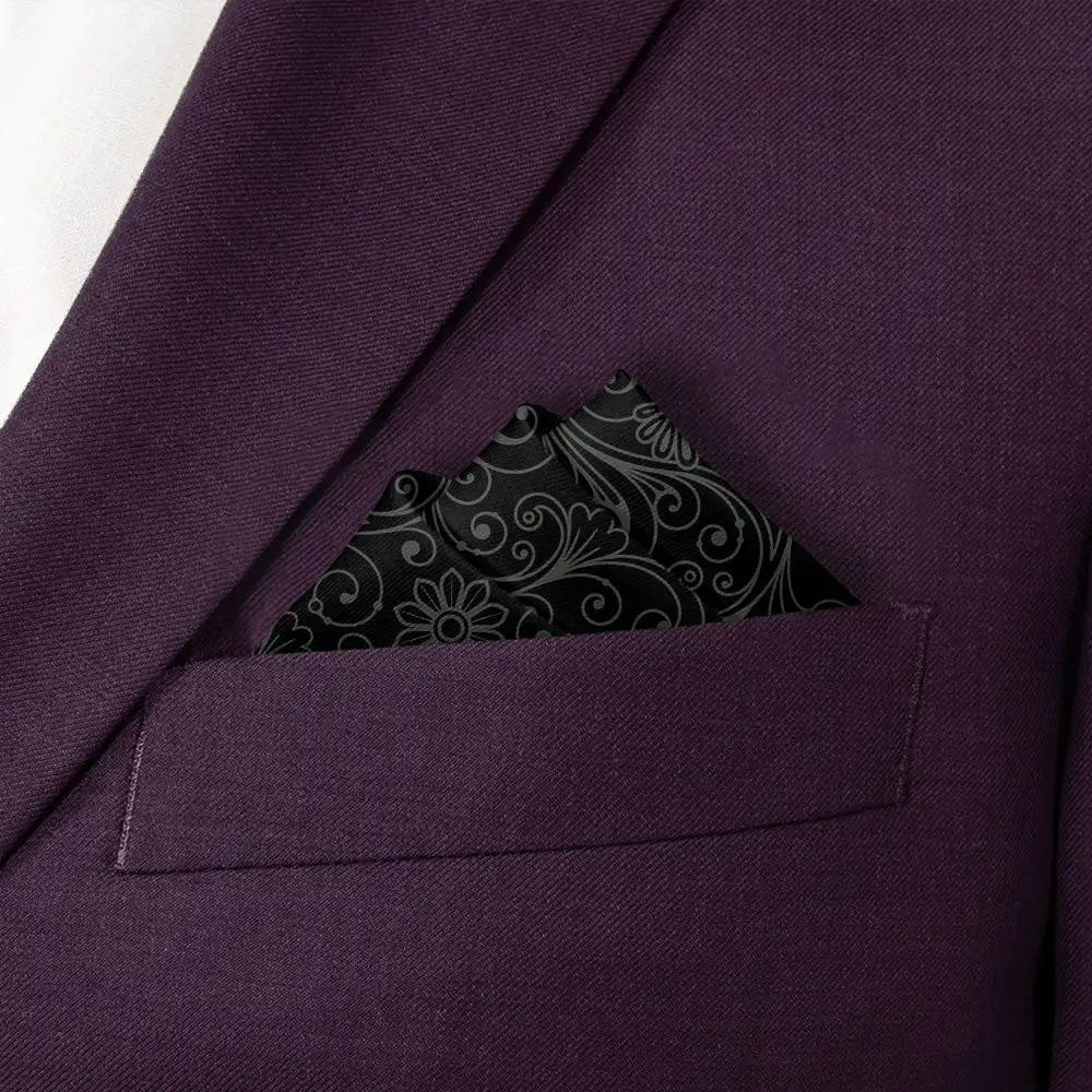 Elegant Smart Ornate Paisley Pocket Square