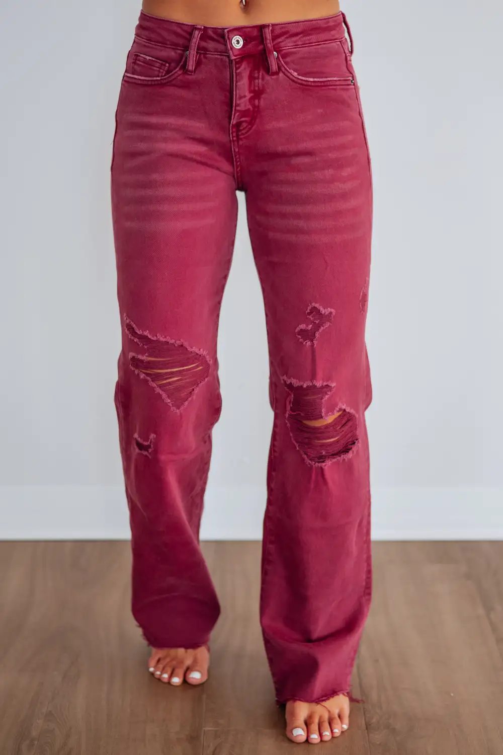 Women's High Rise Wide Leg Tummy Control Jeans